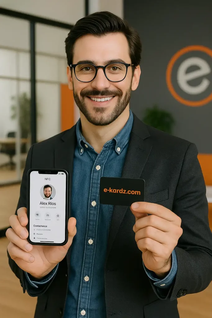 Con Ekardz.com Tu tarjeta digital ahora al alcannce de un clic. Comparte tu contacto fácil y rápido. Que esperas para solicitar la tuya.